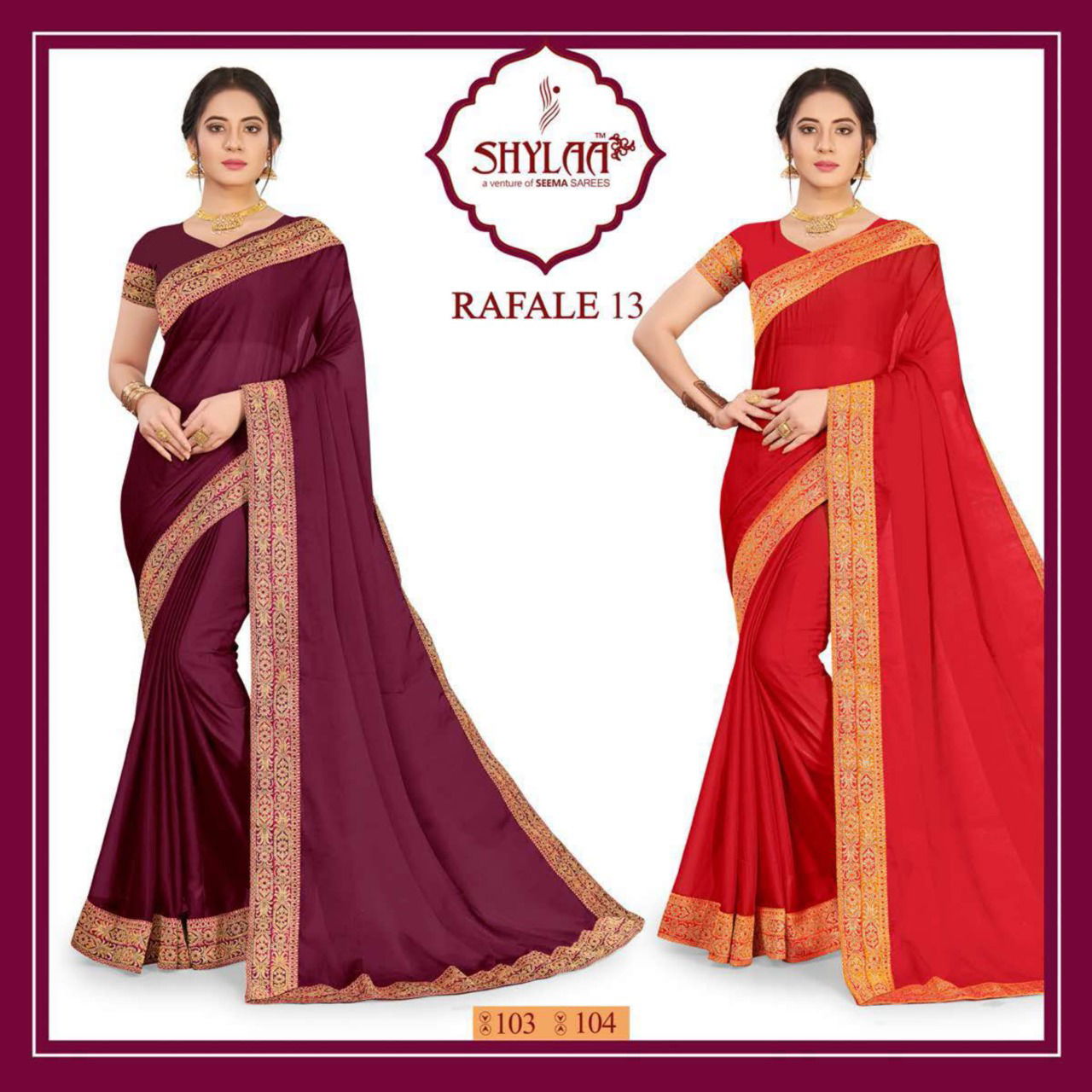 Shhylaa Rafale Vol-13 Premium Jari Weaving Laces Latest Fancy Designer Saree Collection   