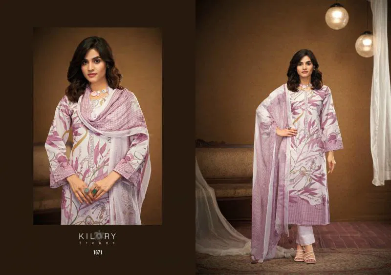 Zainab 1671 Series By Kilory Cotton Linen Printed Online Salwar Kameez Wholesale