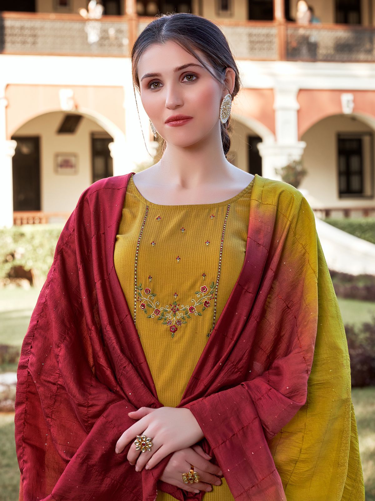 Ladyview Geet Fancy Wear Designer Kurti With Pant And Dupatta Collection