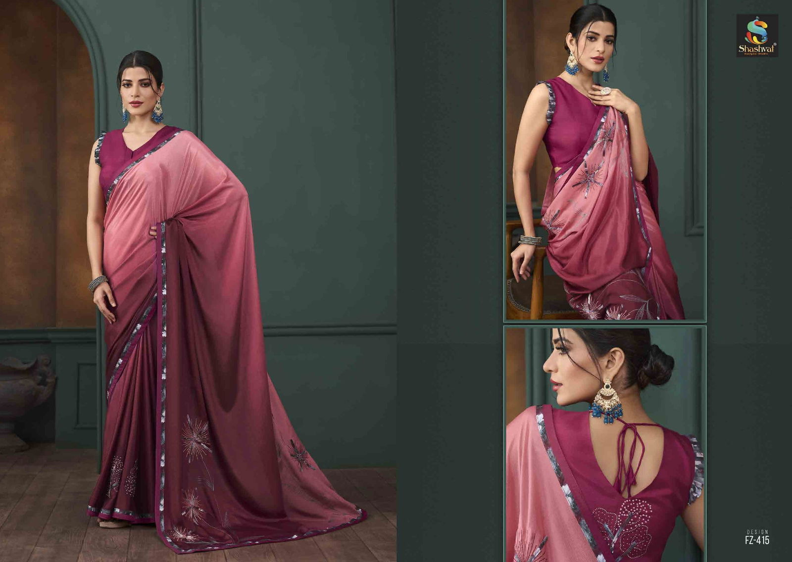 Feeza Vol 4 By Shashvat Fancy Designer Saree Wholesale Shop In Surat
