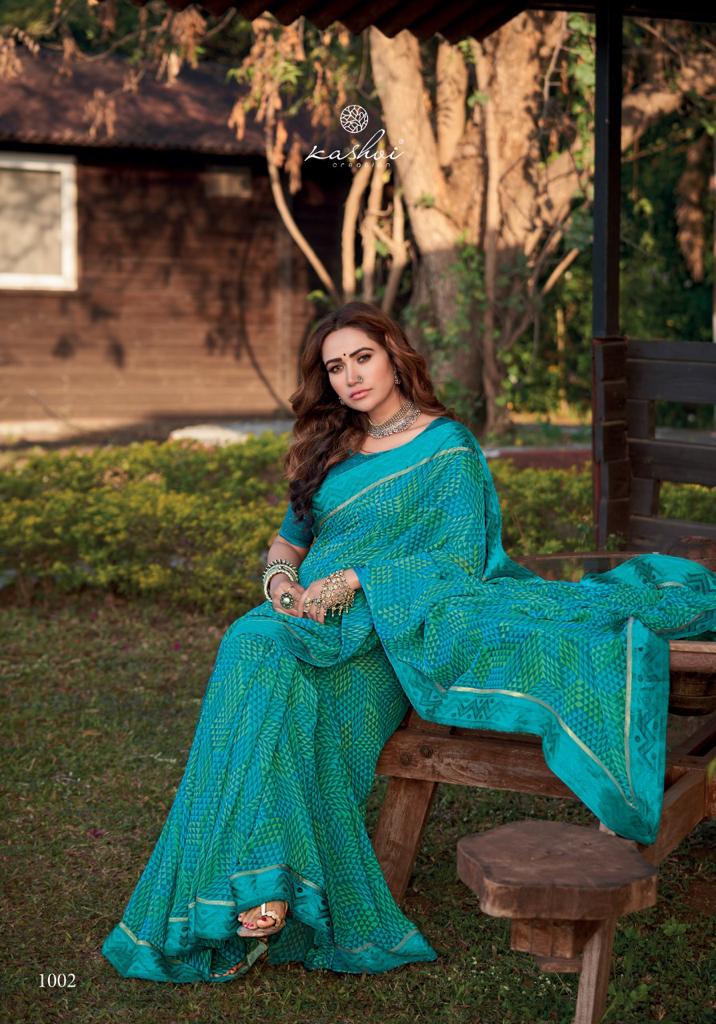 Kashvi Kaya New Casual Daily Wear Georgette Printed Saree Collection
