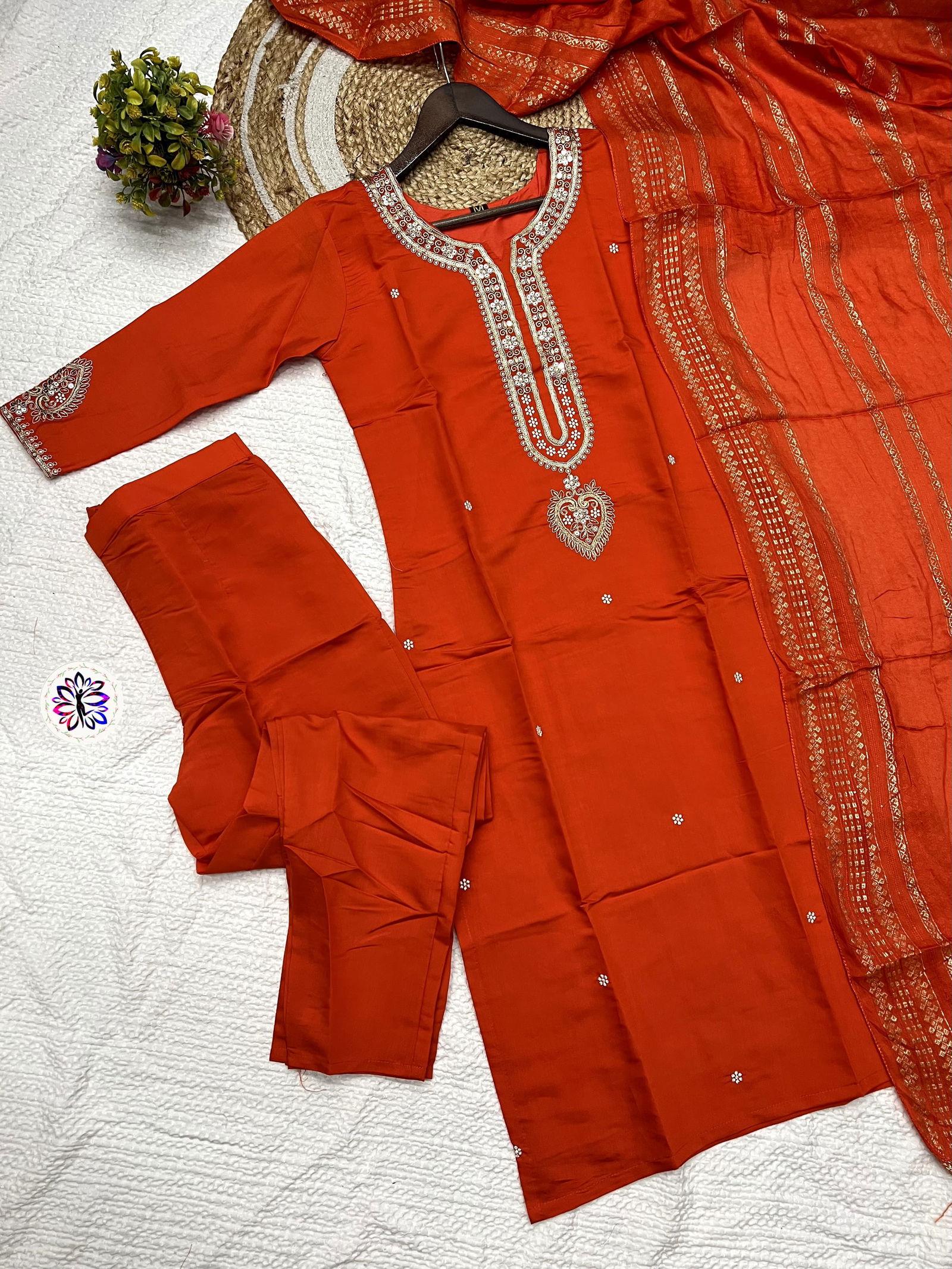 KF 610 Kalaai Viscose Embroidery Kurti With Bottom Dupatta Orders In India