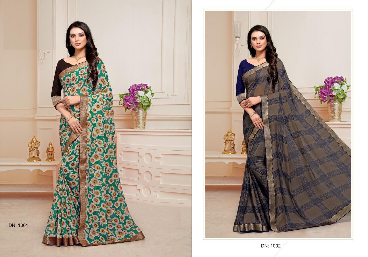 Mintorsi Designer Bridal Georgette with Banarsi lace and blouse with Manipuri silk Sarees Collection