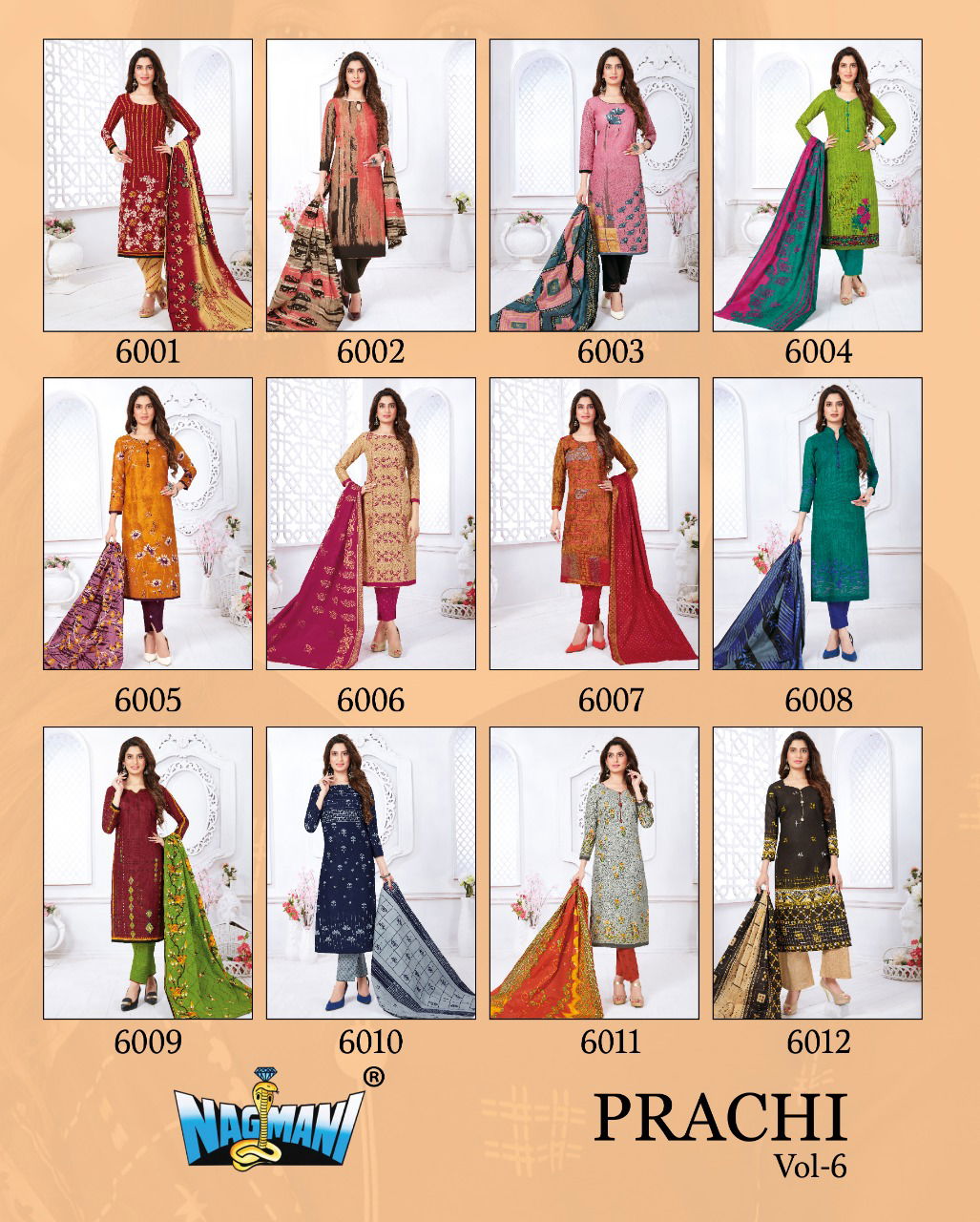 Nagmani Prachi Vol 6 Latest Pure Cotton Printed Daily Wear Dress Material Collection 