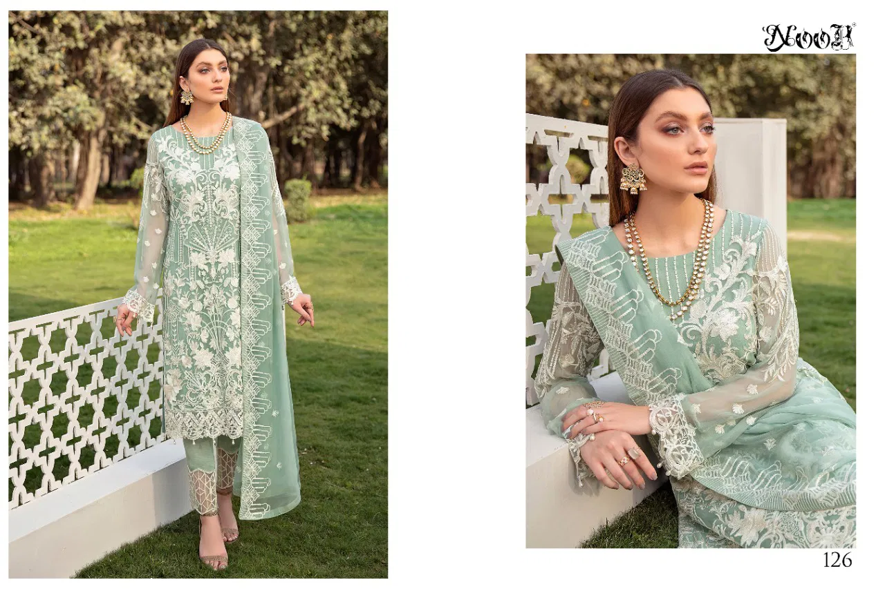 Noor Chevron 2 Fancy Latest Festive Wear Georgette Heavy Work Pakistani Salwar Suits Collection

