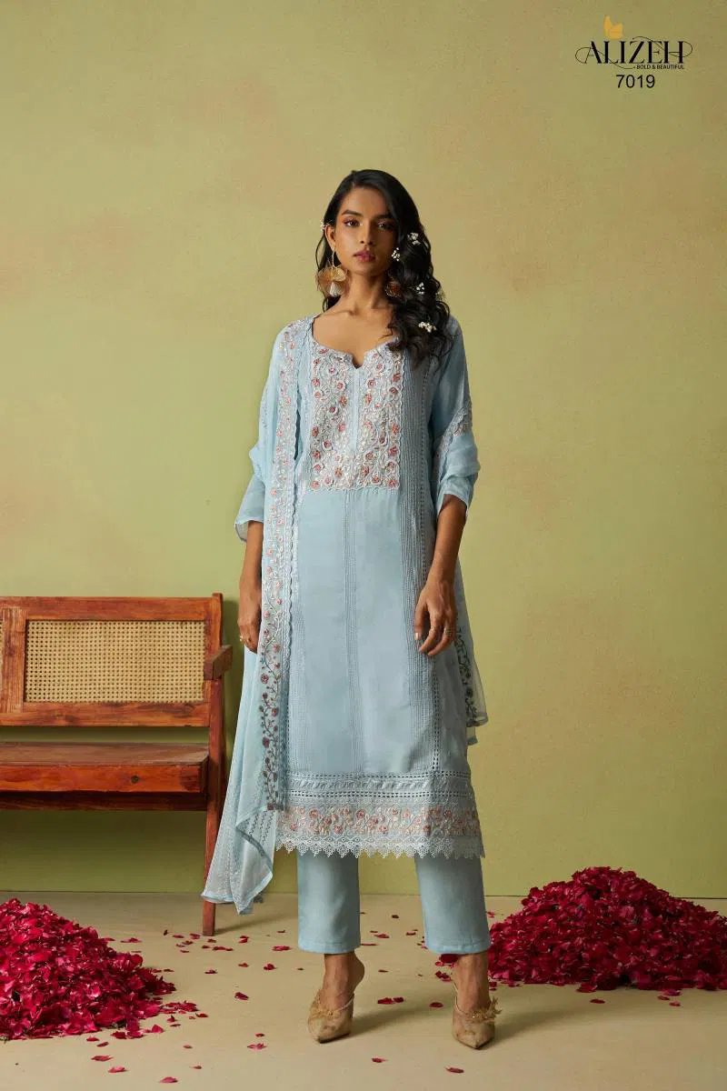 Saadgi Vol 2 By Alizeh Organza Top Bottom With Dupatta Wholesale In India