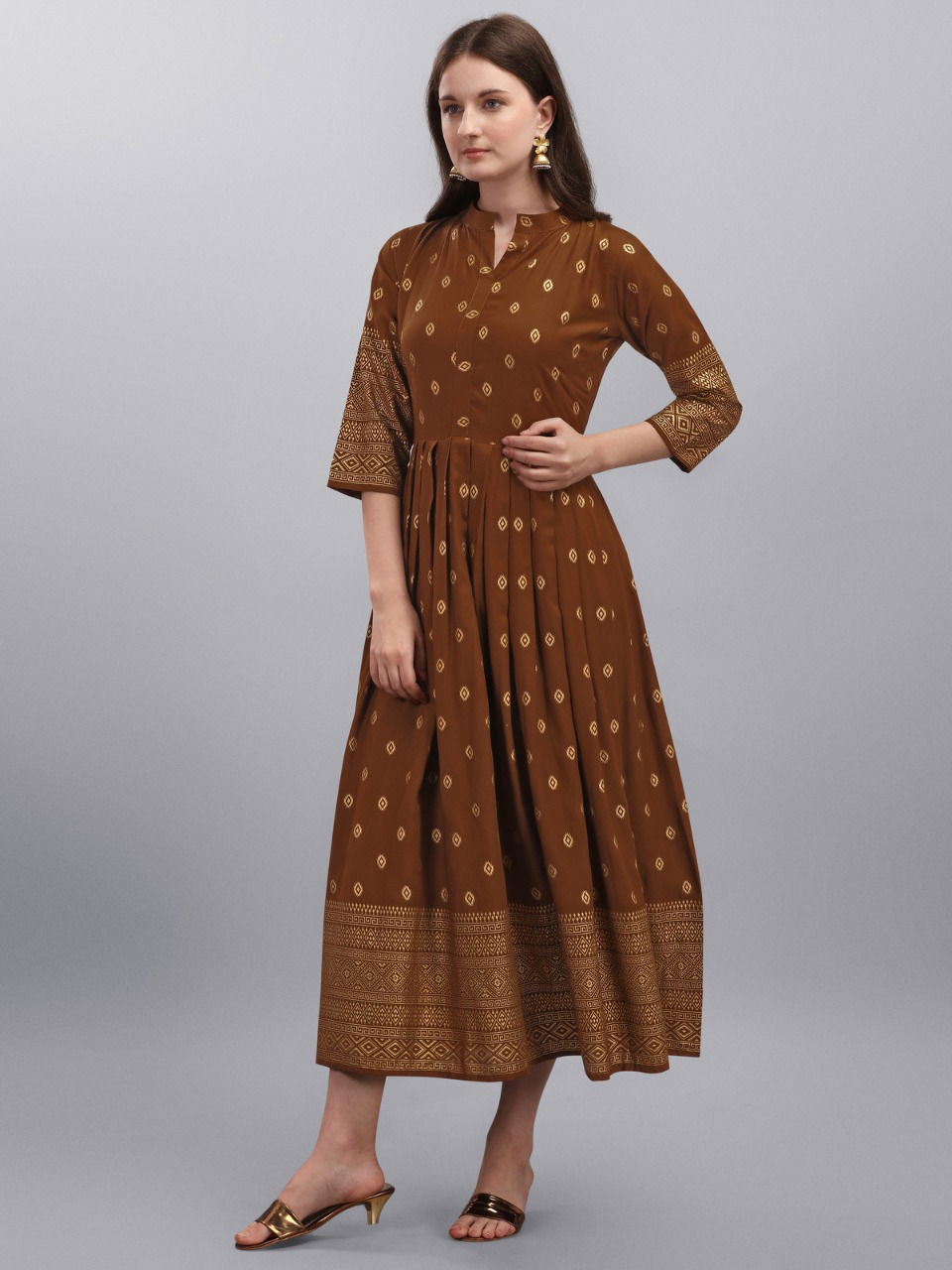 Manvi 1 Designer Latest Fancy Ethnic Wear Flair Rayon Printed Kurti Collection
