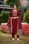 Monalisa Vol 6 By Ossm Viscose Roman Silk Kurti Set Exporters In India