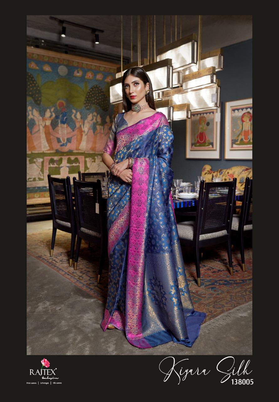 Rajtex Kiyara Latest Fancy Heavy Designer Soft Weaving Silk Festive Wear Saree Collection
