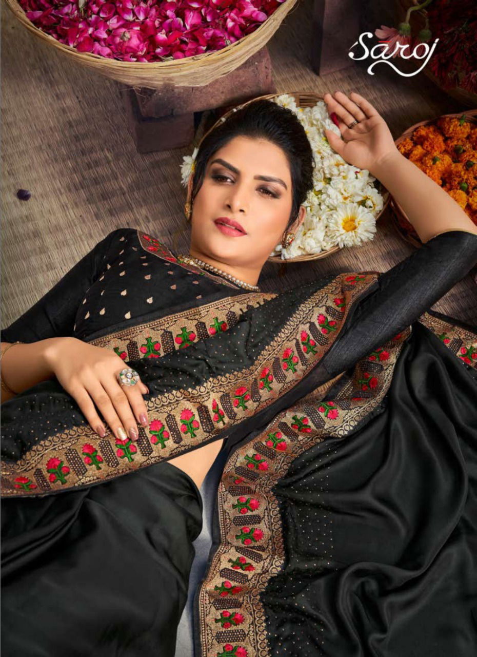 Saroj Miracle Fancy Latest Printed Festive Wear Silk Sarees Collection