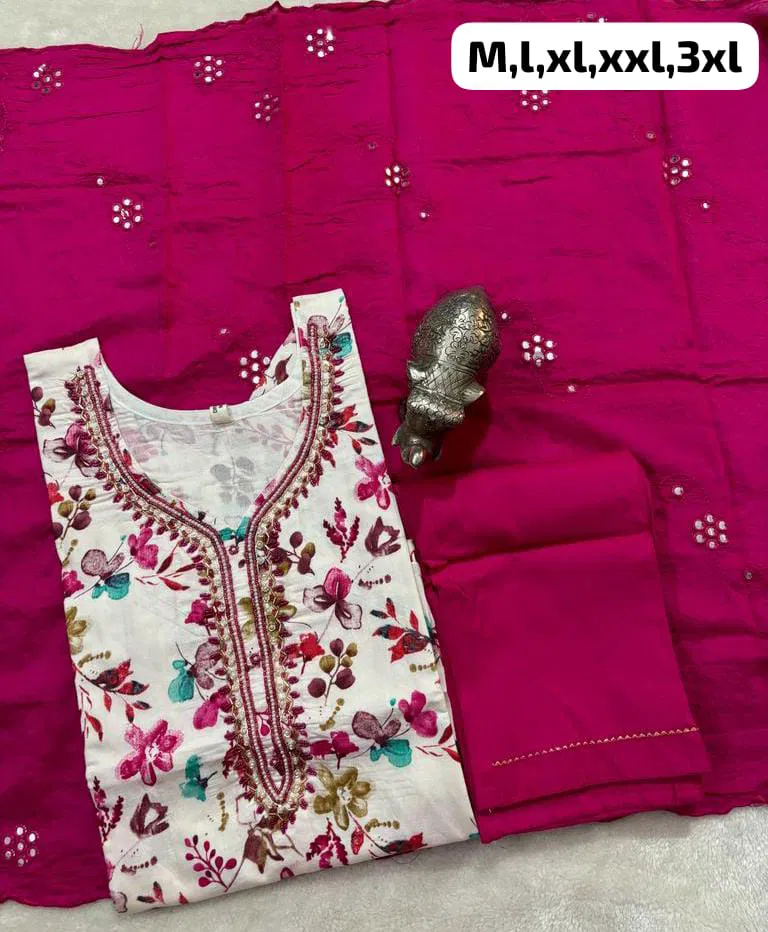 Virat Hand Work Kurti With Bottom Dupatta Catalog