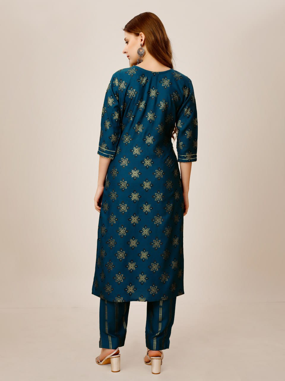 Radhika 1 Heavy Rayon Foil Printed Embroidery Kurti With Bottom Wholesale Shop In Surat

