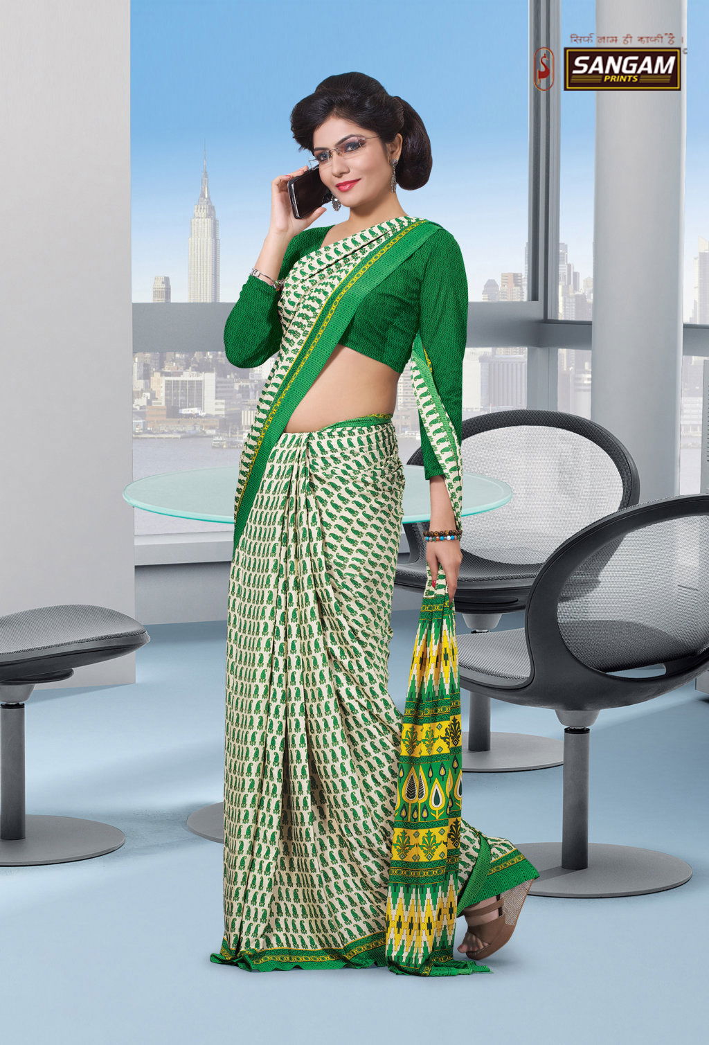Sangam Kimora vol 1 Printed Uniform Latest Exclusive Pure Linen Casual Wear Saree Collection