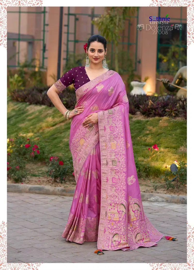 Dolenza Vol 2 By Sethnic Dola Silk Triple Meenakari Saree Orders In India