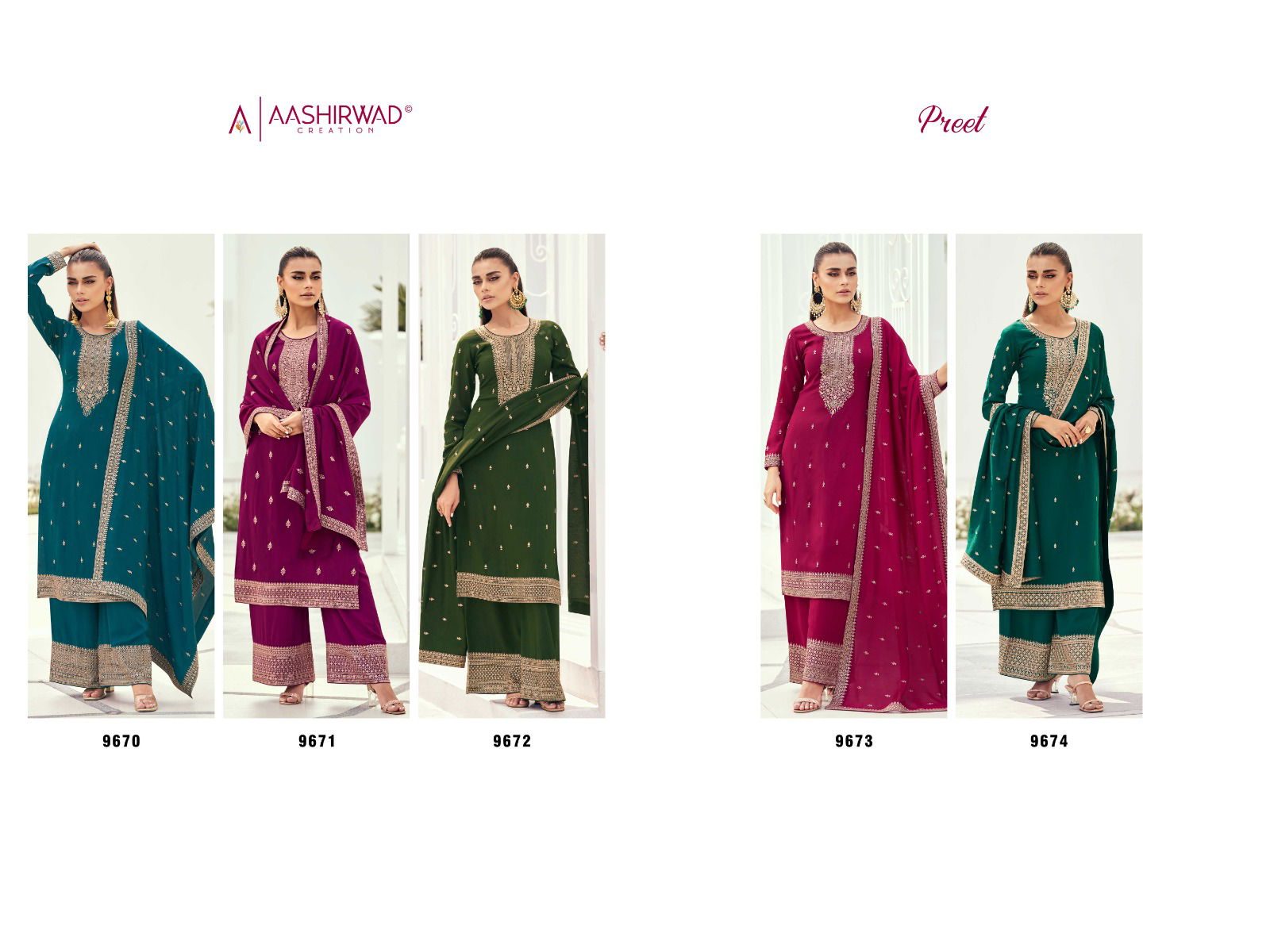 Preet By Aashirwad Silk Salwar Suit Catalog
