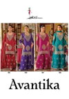 Avantika By Eba Chinon Embroidery Readymade Suit Suppliers In India