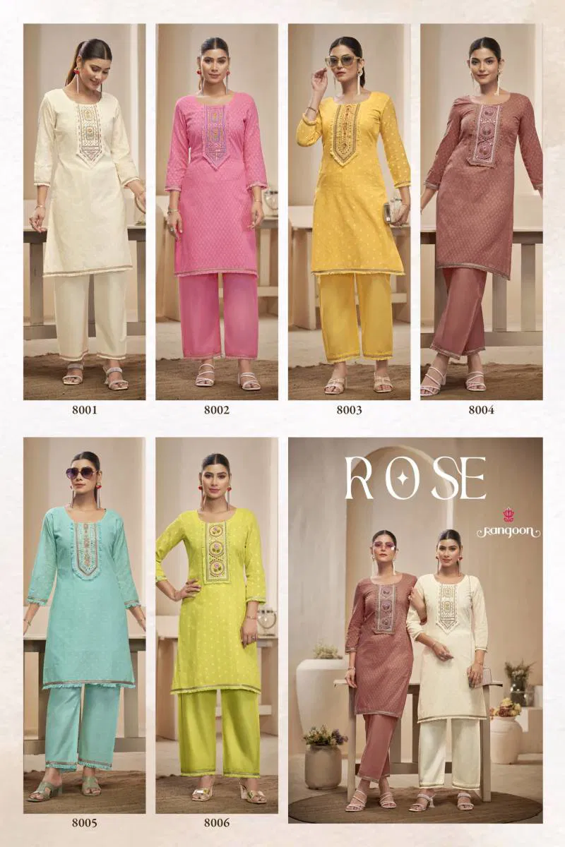 Rose By Rangoon Cotton Dobby Fancy Co Ord Set Bulk Orders In India