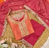 Latest Chinnon Bandhni Surat Kurti With Bottom Dupatta Wholesale Market

