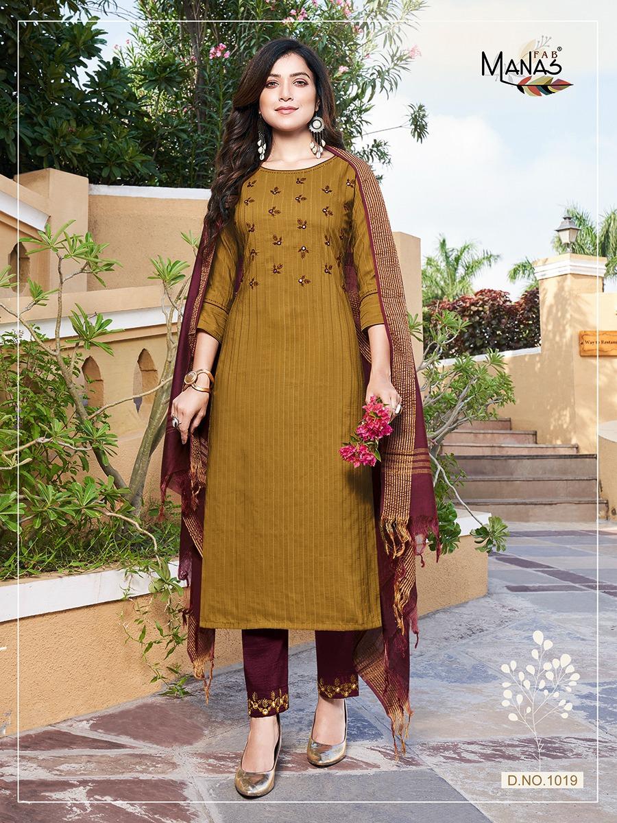 Manas Delight 4 Fancy Designer Festive Wear Embroidery Hand Work Ready Made Collection
