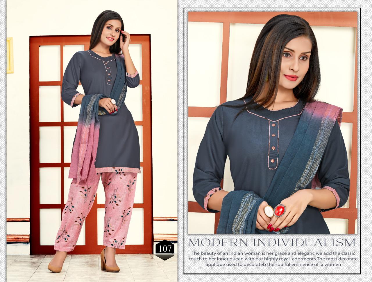 Faiza Latest Daily Wear Royal Collection Of Rayon Ready Made Salwar Suit With Cotton Dupatta 