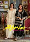 Aafrin Black And White By Eba Chinon Wholesale Readymade Suits In India