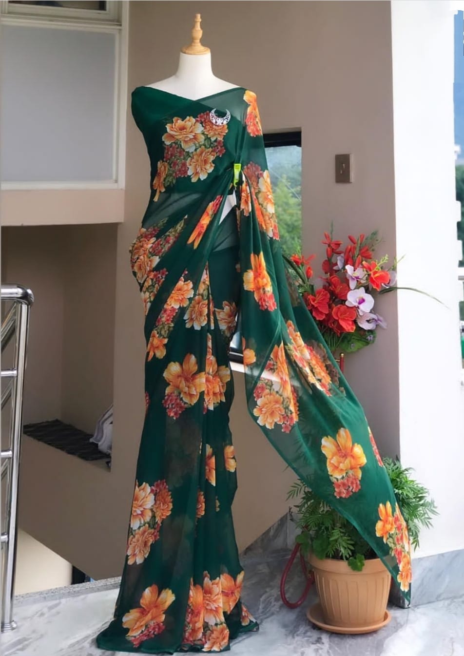 Vk4086 Georgette Digital Print Saree Wholsale Clothing Suppliers in India
