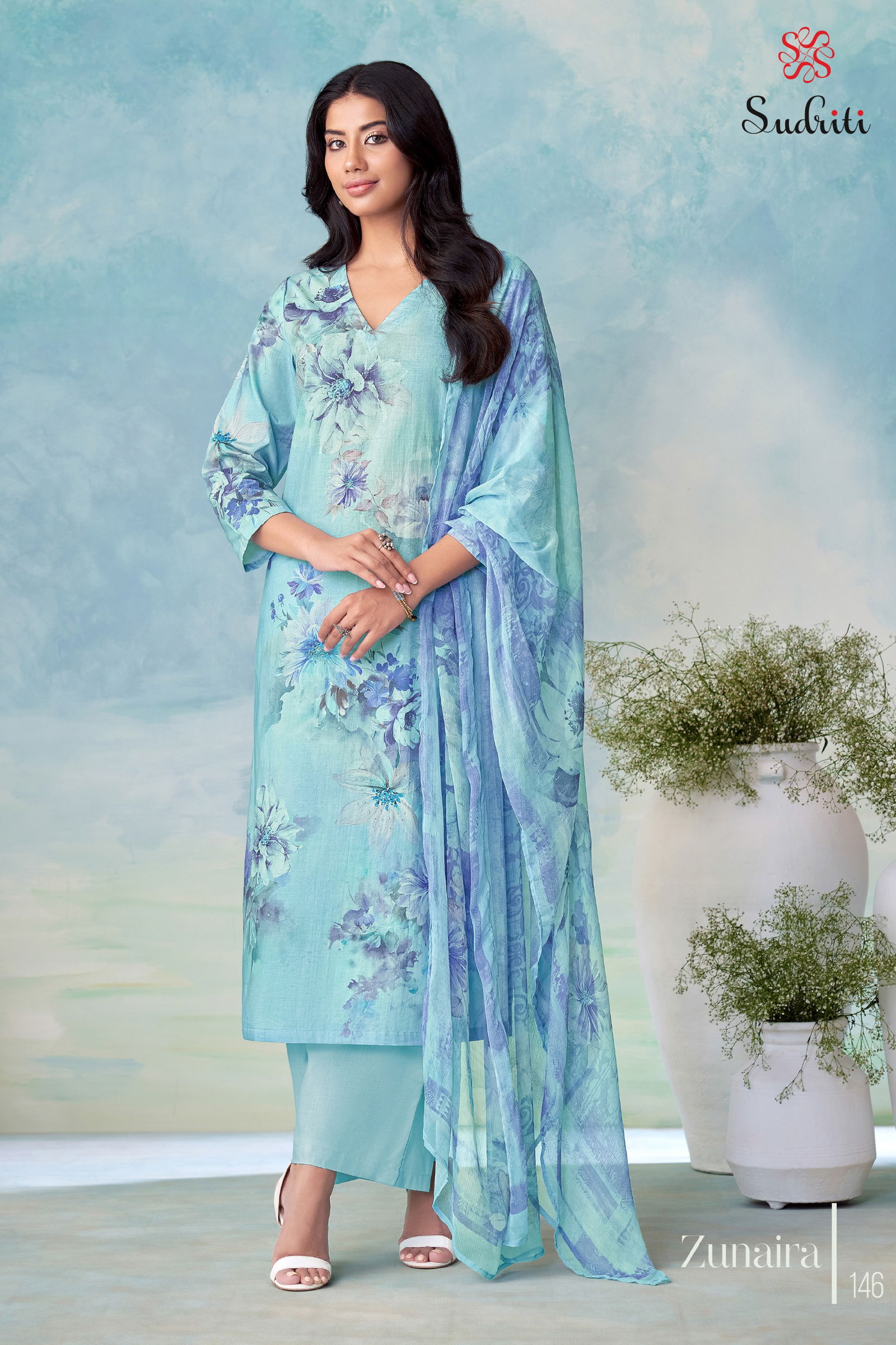 Zunaira By Sudriti Lawn Cotton Printed Designer Salwar Suits Orders In India