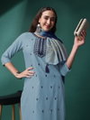 Kalaai Rayon Embroidery  Kurti With Bottom Dupatta Wholesalers In Delhi
