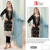 Bilqis B 239 E To H Chiffon Embroidery Pakistani Salwar Suits Wholesale Online
