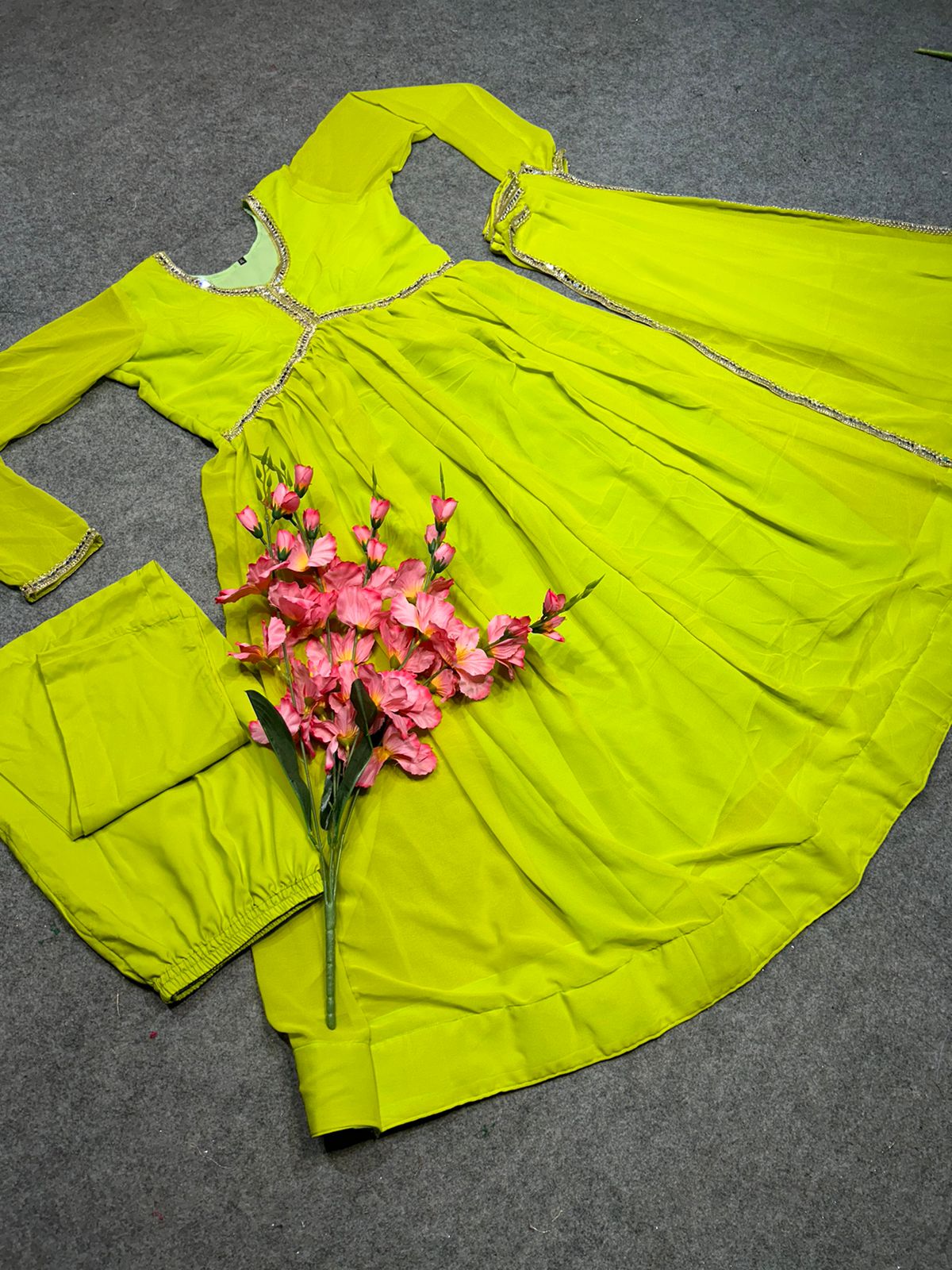 DC G36 Green Colour Anarkali Readymade Suits Wholesale Clothing Distributors In India