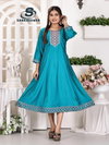 Anarkali Vol 1 By Sankheswer Roman Silk Anarkali Kurtis Suppliers In India
