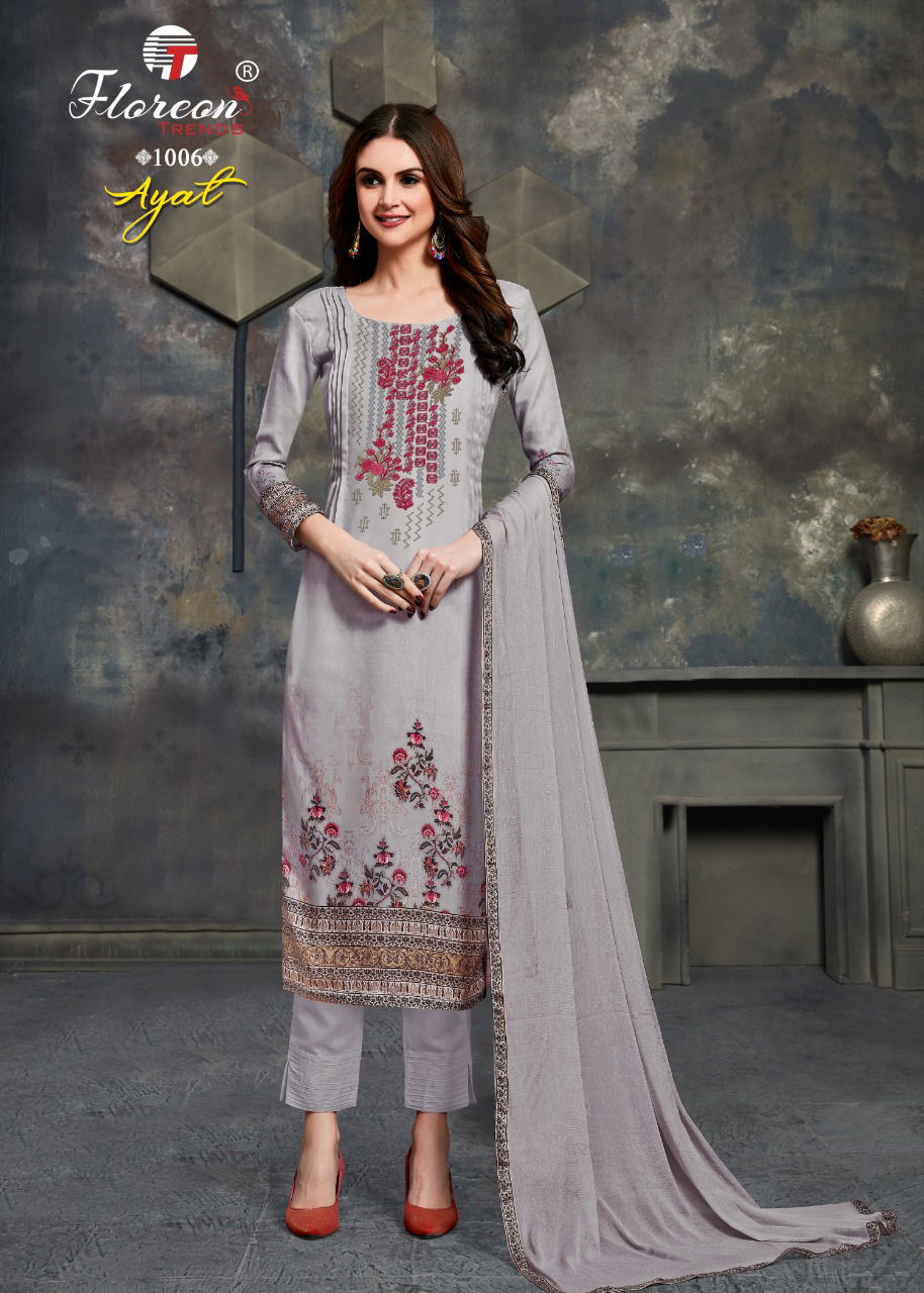 Floreon Trends Ayat Jam Cotton Digital Printed Casual Wear Designer Dress Material Collection
