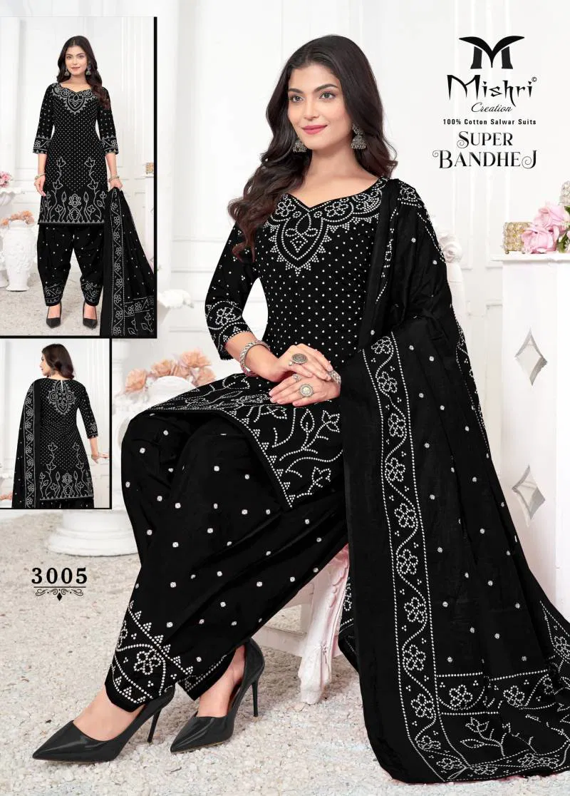 Super Bandhej Vol 03 By Mishri Cotton Printed Dress Material Wholesale Market In Surat