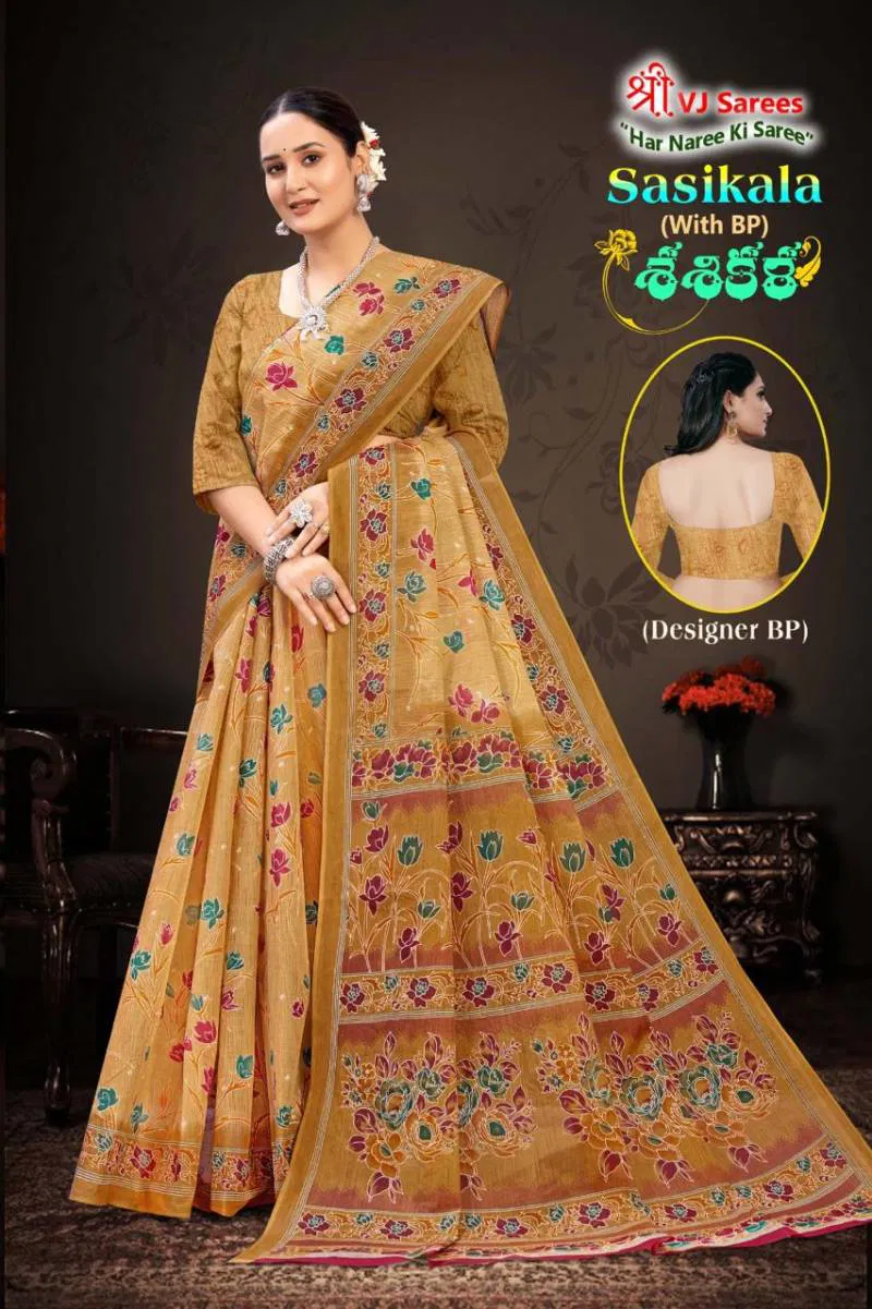 Sasikala Vol 01 By Vj Beautiful Cotton Printed Saree Best Wholesale Shop In Surat