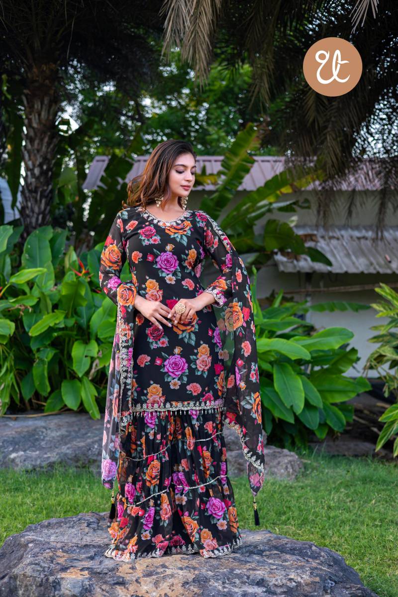 Th 009 A And B Georgette With Embroidered Salwar Kameez Bulk Orders In India