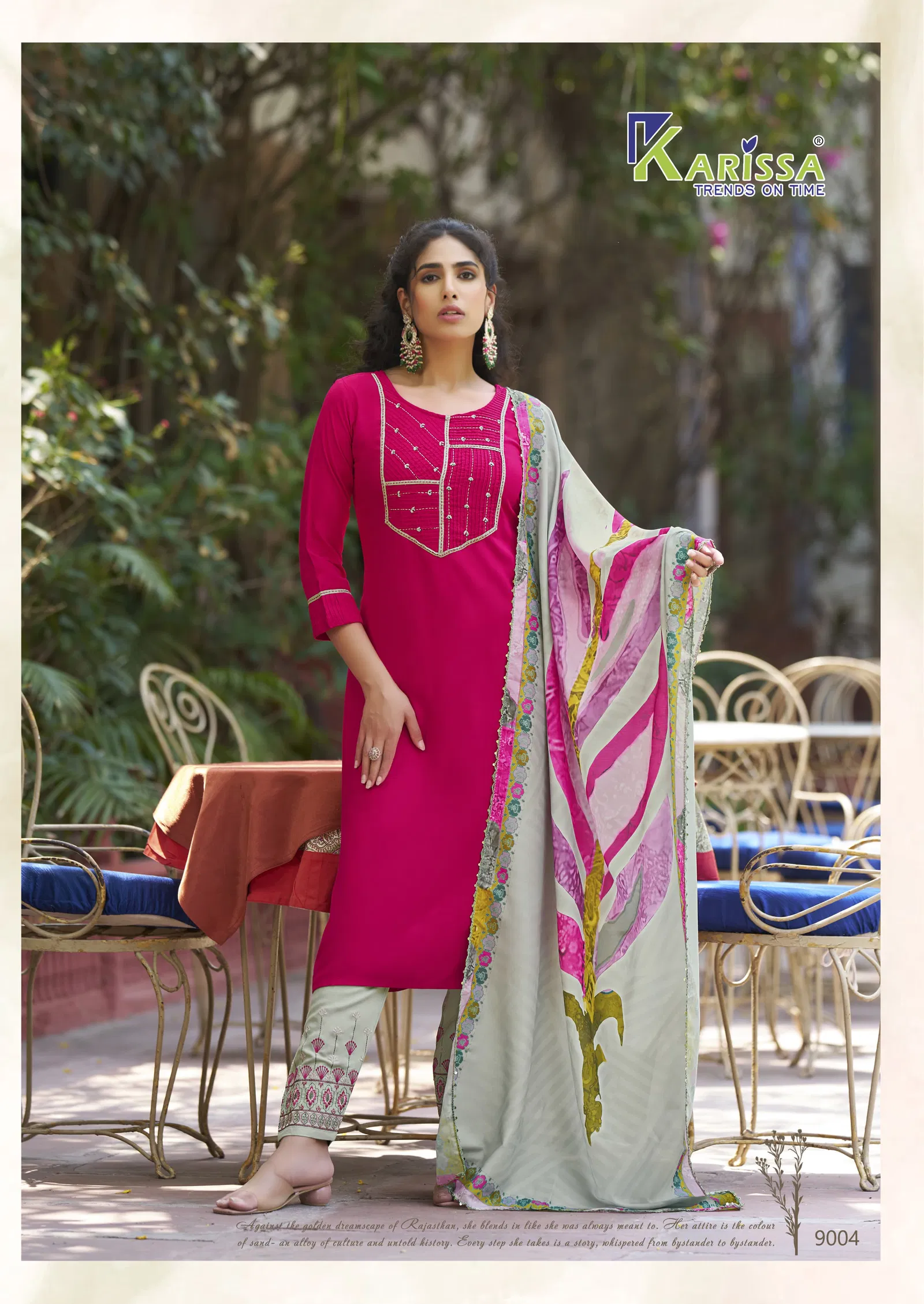 Vidisha Vol 9 By Karissa Rayon Designer Kurti With Bottom Dupatta Suppliers In India