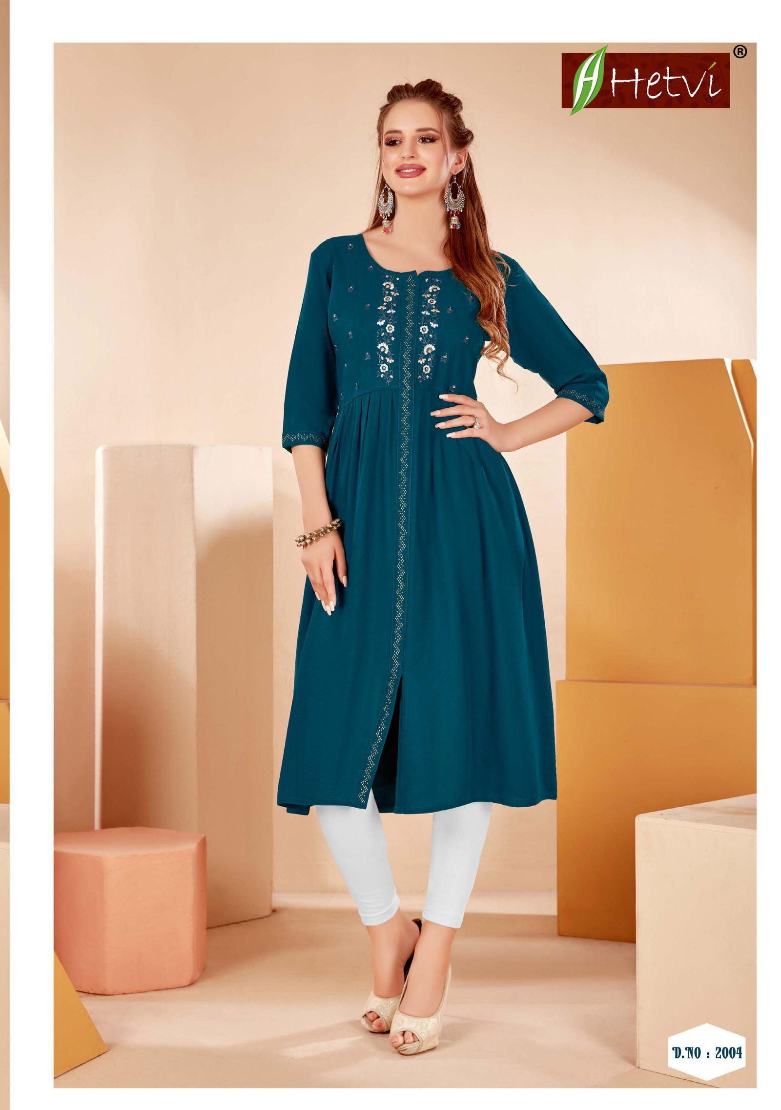 Hirwa Amira Rayon Ethnic Wear Fancy Designer Latest Kurti Collection
