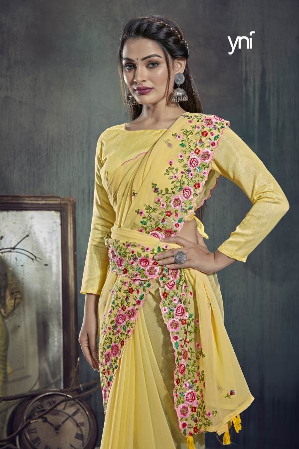 Ynf Tyaar New Designer Festive Wear Georgette Heavy Latest Saree Collection