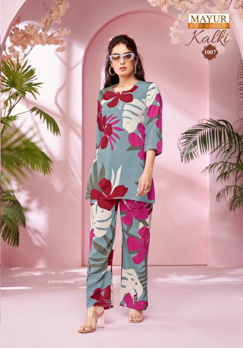 Kalki Vol 1 By Mayur Rayon Printed Co Ord Set Wholesalers In Delhi