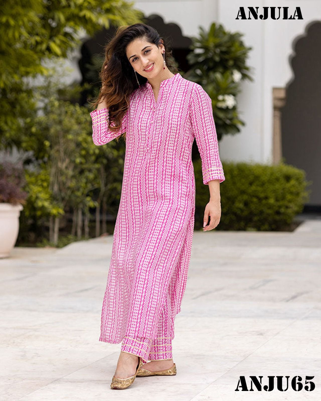 Anjula Vol 4 Pure Muslin Printed Kurti With Bottom Catalog