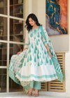 Naisha K 292 Anarkali Cotton Printed Kurti With Pant Dupatta Wholesale In India