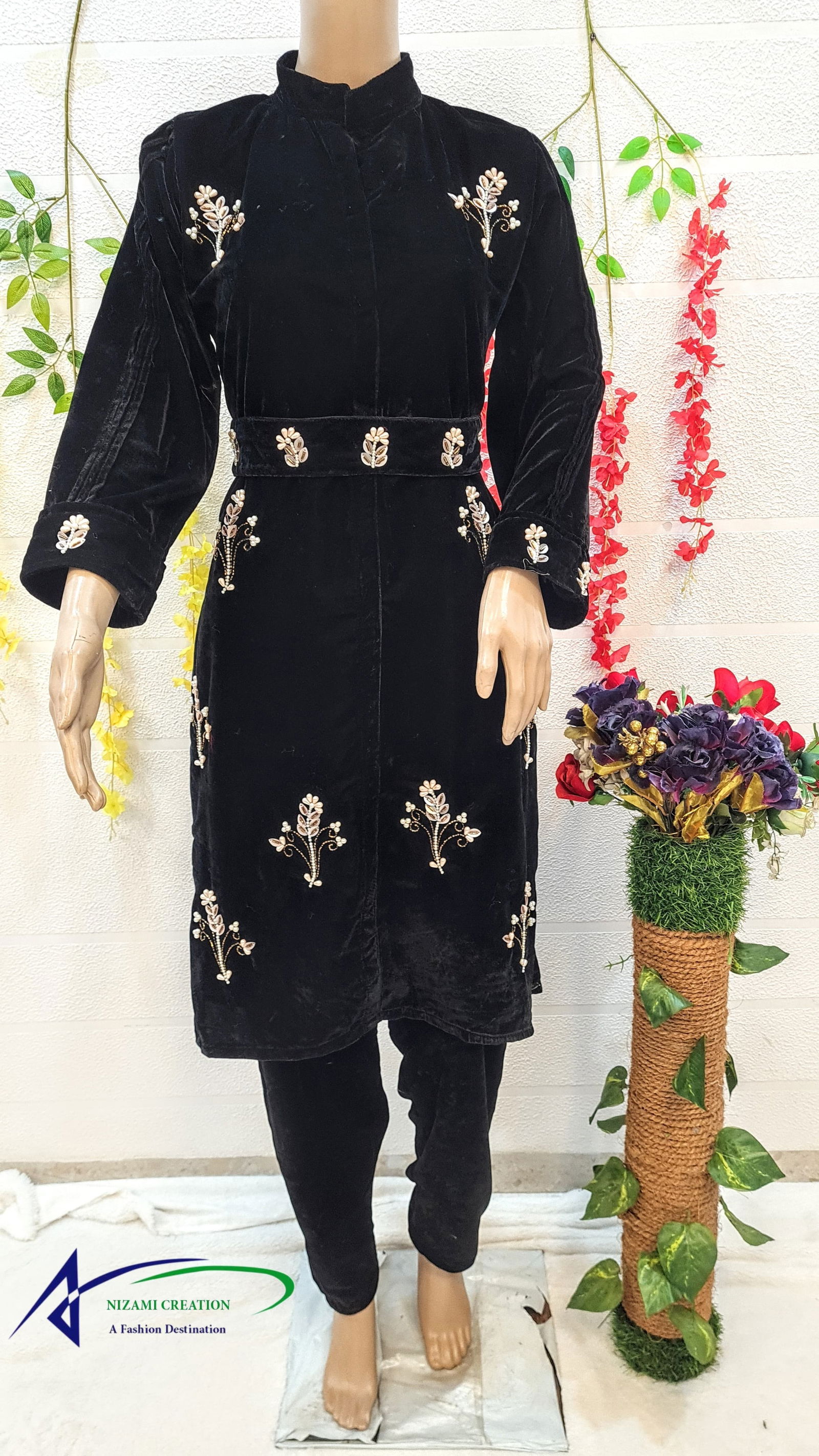 Nizami 1711 Velvet Designer Kurti With Bottom Catalog