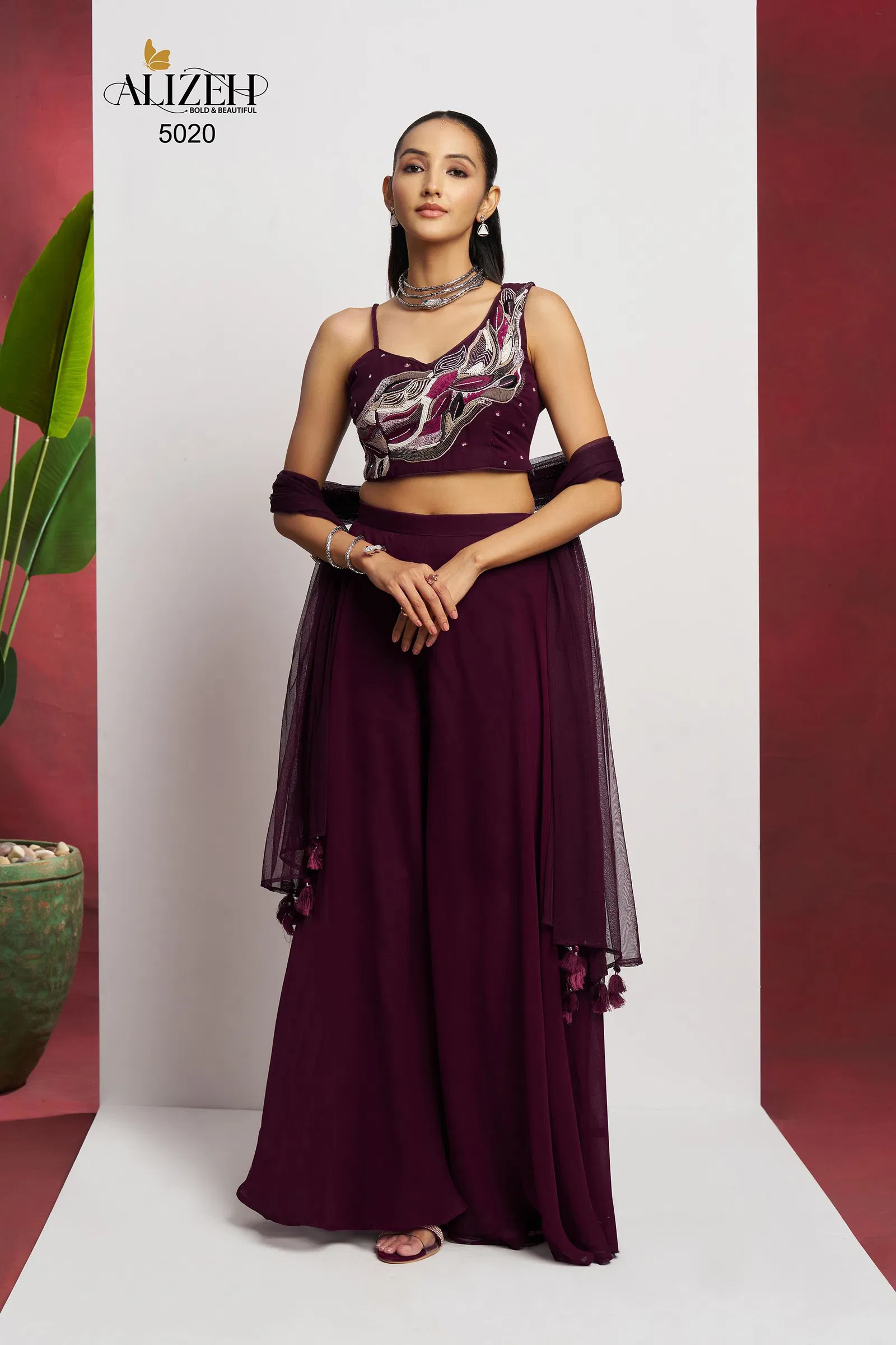 Readymade 3 by Alizeh Georgette Party Wear Indo Western Wholesale Online