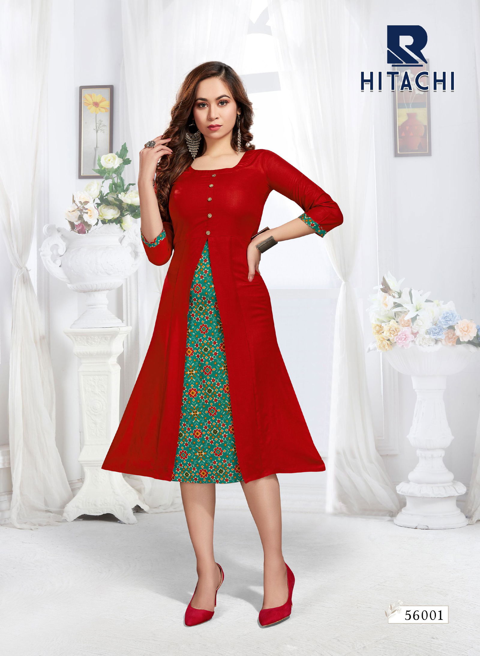 Raashi Hitachi Regular Wear Rayon Printed Anarkali Kurti Collection
