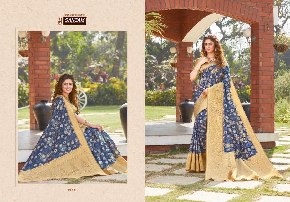 Sangam Adrak Latest Fancy Wedding Wear Digital Printed Silk Sarees Collection
