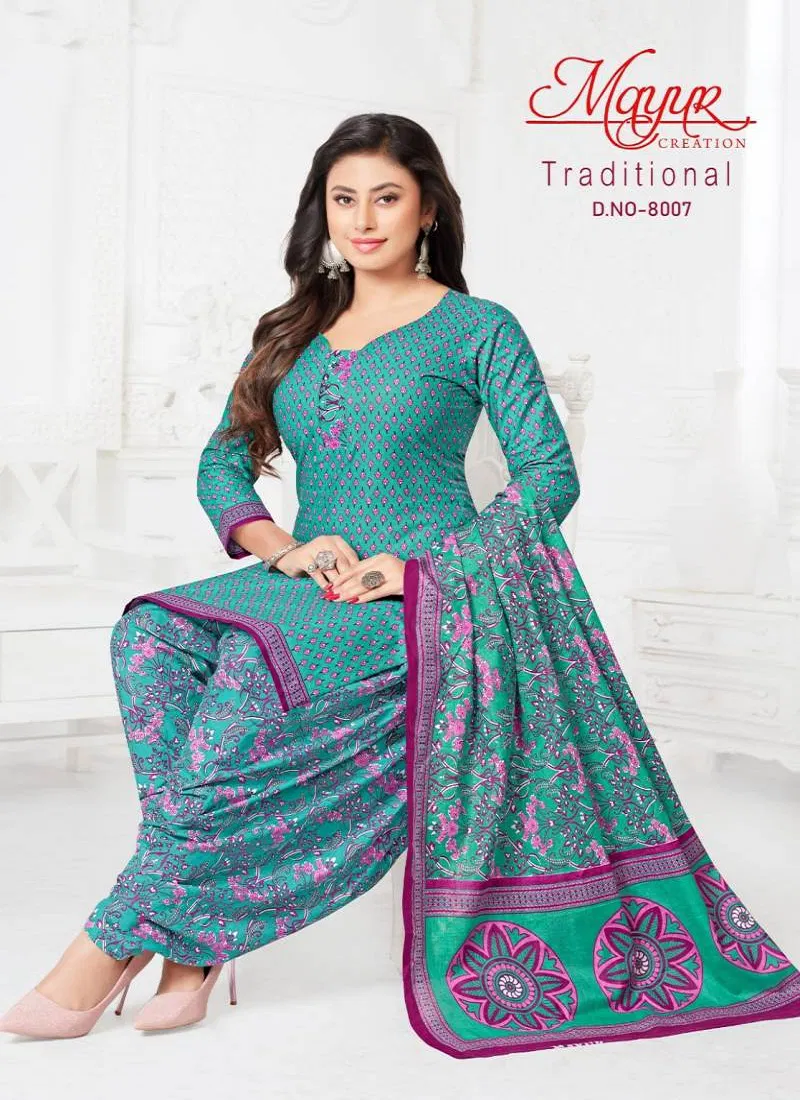 Traditional Vol 8 By Mayur Cotton Printed Dress Material Orders In India