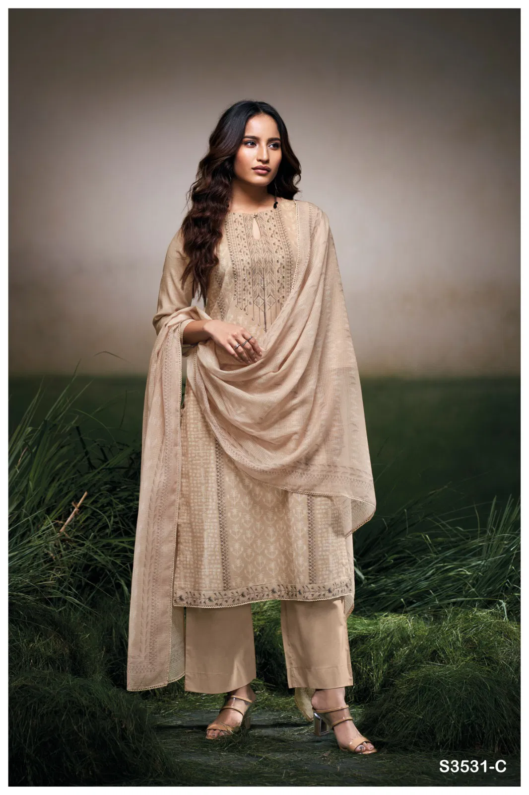 Hermona 3531 By Ganga Cotton Linen Printed Online Salwar Suit Wholesale