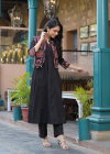 Tanyaa P 421 Cotton Mirror Work Touchup Kurti Bottom With Jacket Wholesalers In Delhi