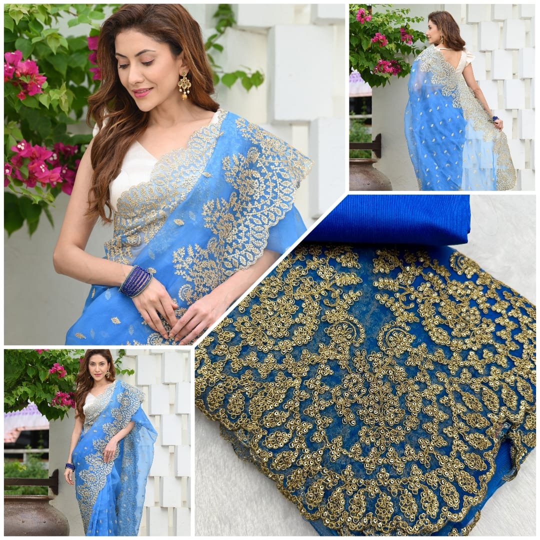 Kavita By Tc Pure Organza Heavy Embroidery Sarees Catalog