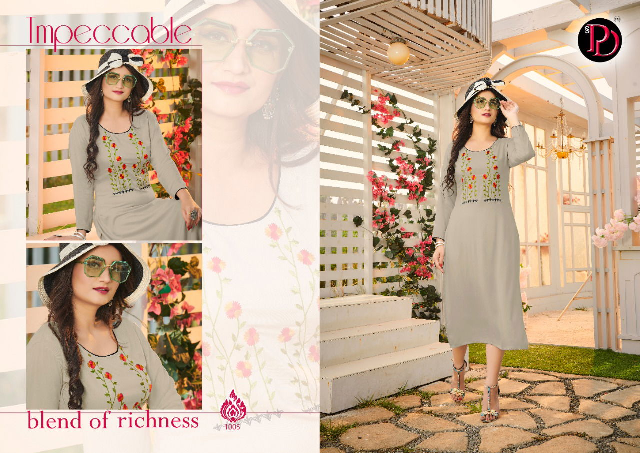 Poorvi Silk Latest Fancy Designer Ethnic Wear Long Printed Rayon Kurti Collection
